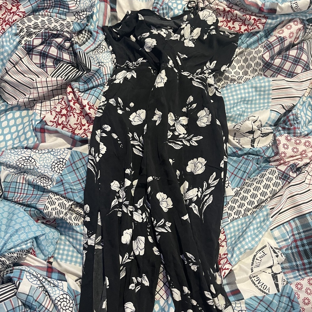 Black Floral Jumpsuit